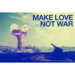 Plakát, Obraz - Make love not war, (91,5 x 61 cm)