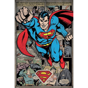 Plakát, Obraz - Superman - Comic Montage, (61 x 91,5 cm)