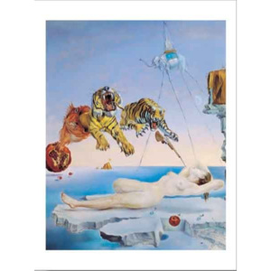 Obraz, Reprodukce - Sen vyvolaný letem včely kolem granátového jablka sekundu před probuzením, 1944, Salvador Dalí, (60 x 80 cm)