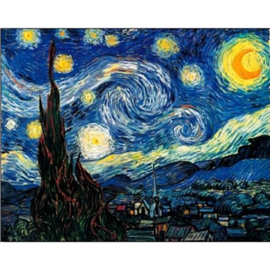 Obraz, Reprodukce - Hvězdná noc, 1889, Vincent van Gogh, (80 x 60 cm)
