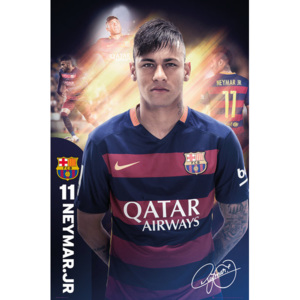 Plakát, Obraz - FC Barcelona - Neymar 15/16, (61 x 91,5 cm)