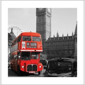 Reprodukce Londýn - Westminster, (40 x 40 cm)