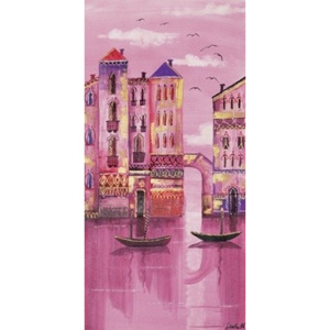 Obraz, Reprodukce - Růžové Benátky, Maria Teresa Gianola, (25 x 50 cm)