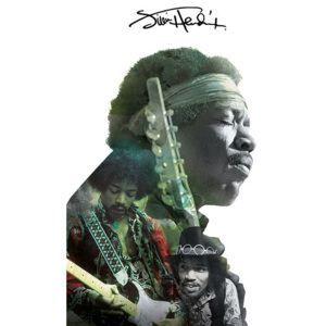 Plakát, Obraz - Jimi Hendrix - Double Exposure, (61 x 91,5 cm)