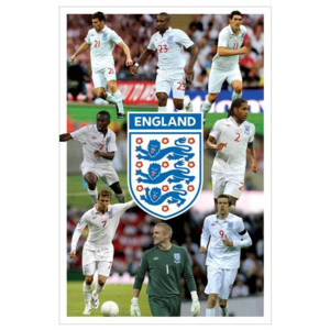 Plakát, Obraz - England - 8 players montage, (61 x 91,5 cm)