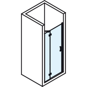 POLYSAN - VITRA LINE sprchové dveře 900mm, levé, čiré sklo (BN2815L)