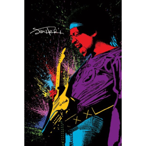 Plakát, Obraz - Jimi Hendrix - Paint, (61 x 91,5 cm)