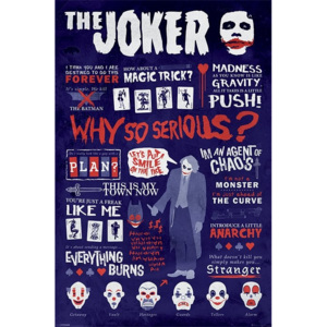 Plakát, Obraz - Batman: Temný rytíř - Joker Quotographic, (61 x 91,5 cm)
