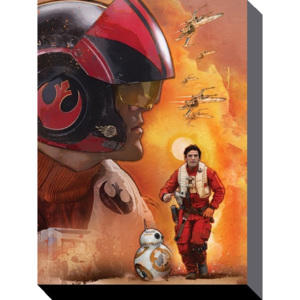 Obraz na plátně Star Wars VII: Síla se probouzí - Poe Dameron Art, (60 x 80 cm)