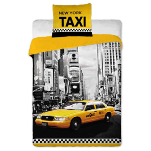 Jerry Fabrics bavlna povlečení New York Taxi 140x200 70x90