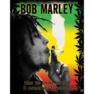 Plakát, Obraz - Bob Marley - herb, (40 x 50 cm)