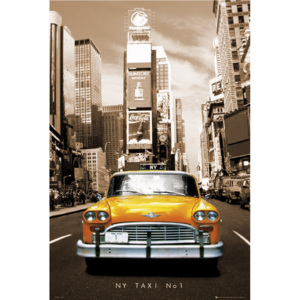 Plakát, Obraz - New York Taxi no.1 - sepia, (61 x 91,5 cm)