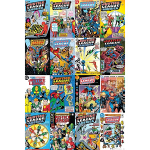 Plakát, Obraz - DC Comics - Justice League Cover Montage, (61 x 91,5 cm)