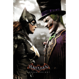 Plakát, Obraz - Batman Arkham Knight - Batgirl and Joker, (61 x 91,5 cm)