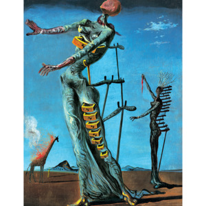 Obraz, Reprodukce - Girafe en feu, Salvador Dalí, (24 x 30 cm)