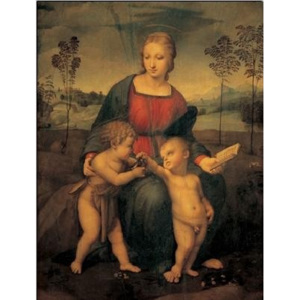 Obraz, Reprodukce - Rafael Santi – Madona se stehlíkem - Madonna del Cardellino, Raffaello, (60 x 80 cm)