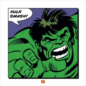 Obraz, Reprodukce - Hulk - Smash, (40 x 40 cm)