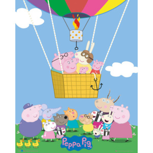 Plakát, Obraz - Prasátko Peppa - Peppa Pig - Super George, (40 x 50 cm)