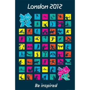 Plakát, Obraz - Londýn 2012 olympics - pictograms, (61 x 91,5 cm)