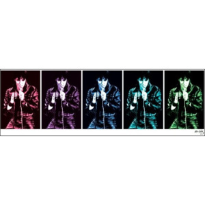 Obraz, Reprodukce - Elvis Presley - 68 Comeback Special Pop Art, (95 x 33 cm)