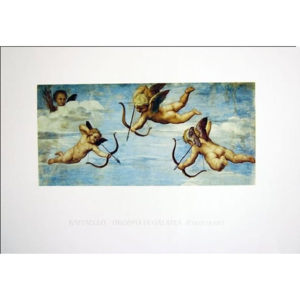 Obraz, Reprodukce - Rafael Santi - Triumf Galatei (část), Raffaello, (80 x 60 cm)