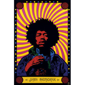 Plakát, Obraz - Jimi Hendrix - psychedelic, (61 x 91,5 cm)