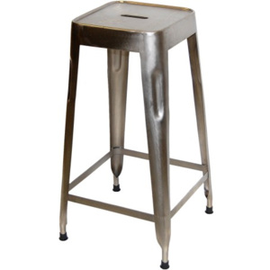 Industrial style, Barová židle - lesklá 69x35x35cm (342)