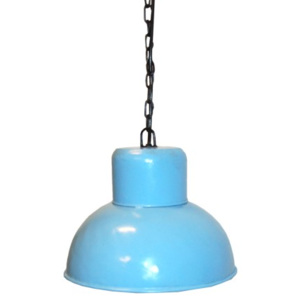 Industrial style, Bledě modrá závěsná lampa 20 x26 cm (525)