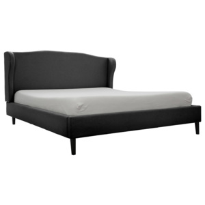Černá postel s černými nohami Vivonita Windsor, 140 x 200 cm