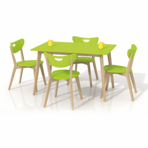 Jídelní stůl Lorrita (zelená/masiv)