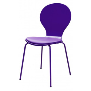 Flower - Jídelní židle, sedák (fialová, eko kůže)