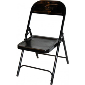 Industrial style, Černá skládací židle 79 x40 x40 cm (602)