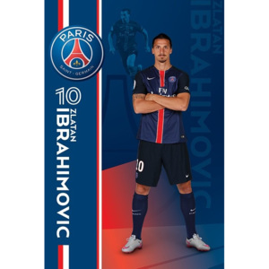 Plakát, Obraz - Paris Saint-Germain FC - Zlatan Ibrahimović, (61 x 91,5 cm)
