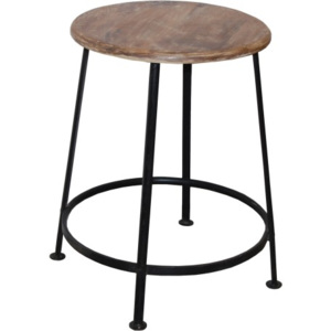 Industrial style, Industriální železná stolička - černá 46x38x38cm (49)