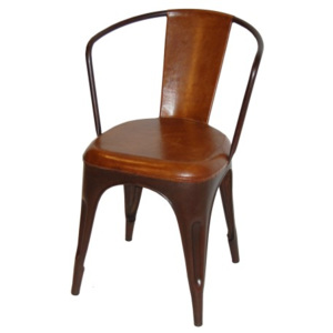 Industrial style, Kožená židle 93x41x40cm (390)