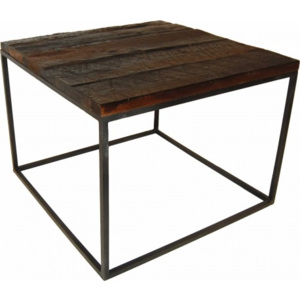 Industrial style, Kávový stolek ze dřeva 45 x60 x60 cm (673)