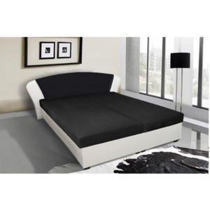 Čalouněná postel Kula 170x200, černá, bílá, vč. matrace a úp