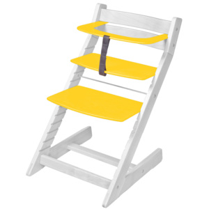 WOOD PARTNER Rostoucí židle UNIZE KOMBI - bílá - žlutá