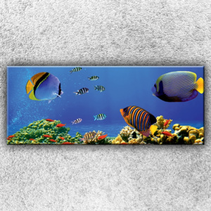 Ryby v moři 1 (150 x 60 cm) - Jednodílný obraz