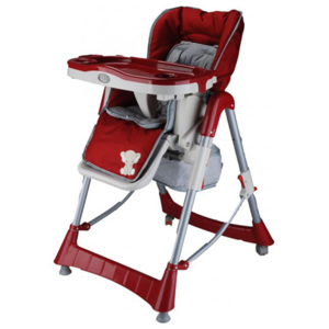 BabyGO Dětská jídelní židle Maxi - červená
