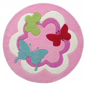 Dětský koberec Esprit Motýlí párty růžová
