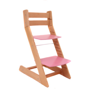 WOOD PARTNER Rostoucí židle MONY natur lak - růžová
