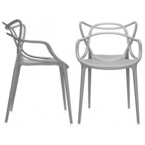 Designová židle Masters od KARTELL, šedá