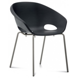 Globe - Jídelní židle (lak pískový, černá)