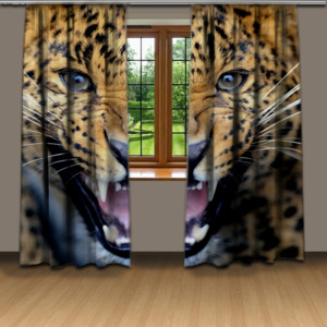 Gepardí řev (140 x 250 cm) - 3D závěs