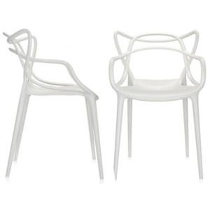 Designová židle Masters od KARTELL, bílá