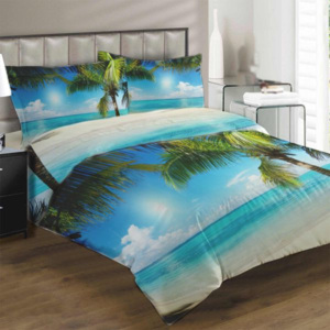 Pláž s palmou 200 x 140 cm, 90 x 70 cm - Fotopovlečení