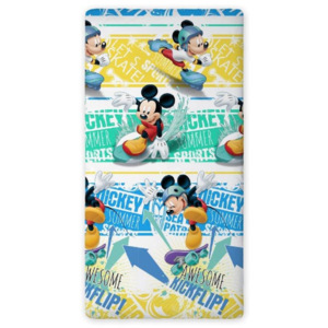Faro Bavlněné prostěradlo Mickey Mouse, 90x200 cm, barevné