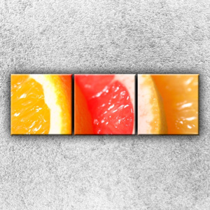 Pomeranč 1 (75 x 25 cm) - Třídílný obraz
