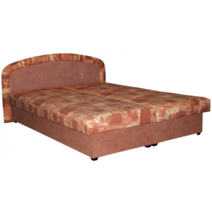 Čalouněná postel Zofie 160x200 cm, oranžová, s úložným prostorem